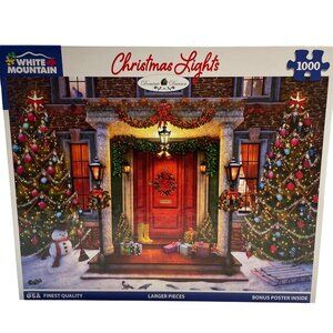 White Mountain "Christmas Lights" 1000-Piece Puzzle Larger Pieces